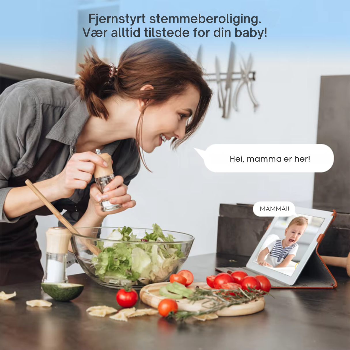 Wifi Babycall med 360 funksjon