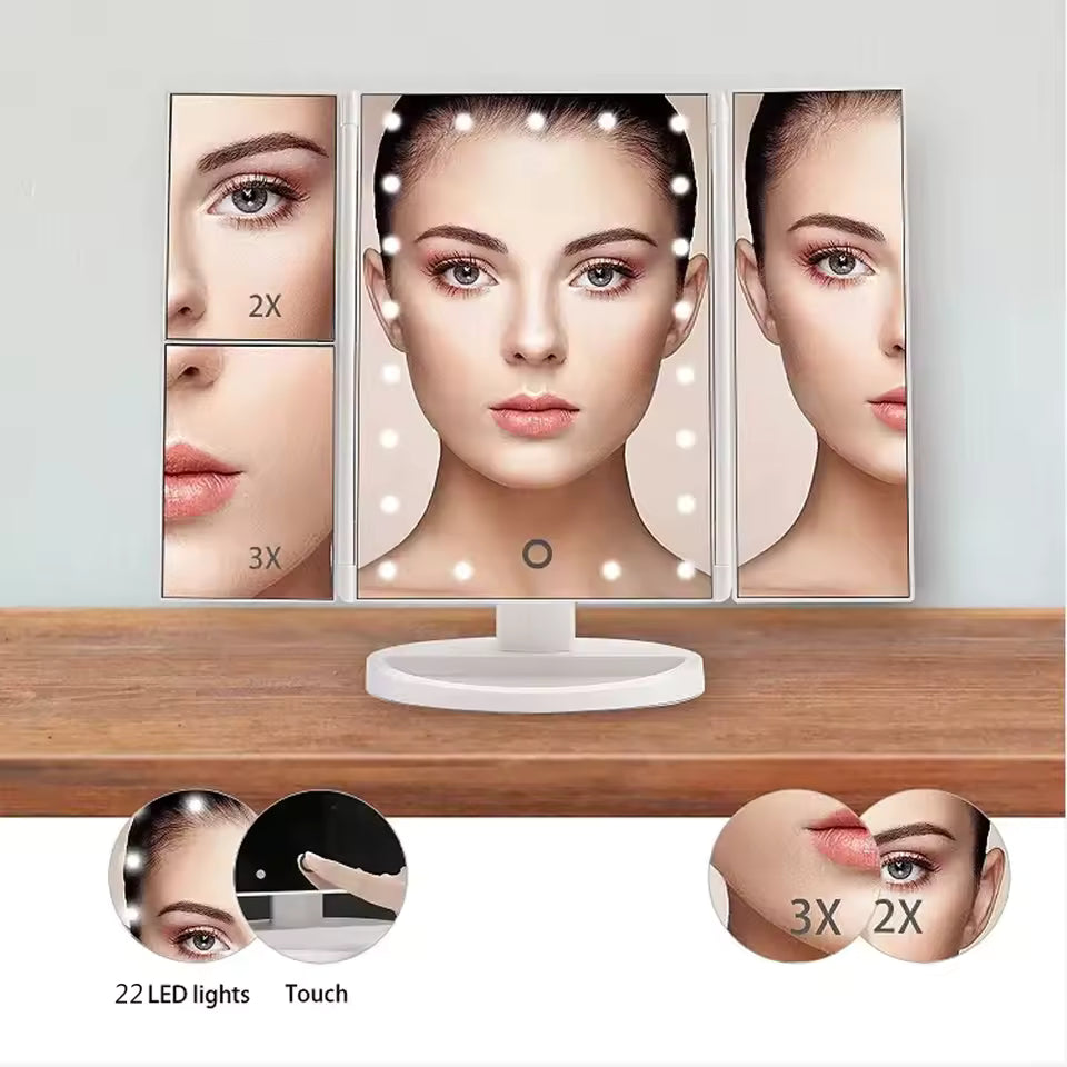 Sminkespeil med LED-lys