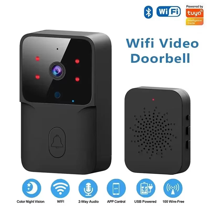 Wifi Tuya App Video Doorbell Wireless Phone Home Intercom System Door Viewer Night Vision Doorbell Camera Home Security