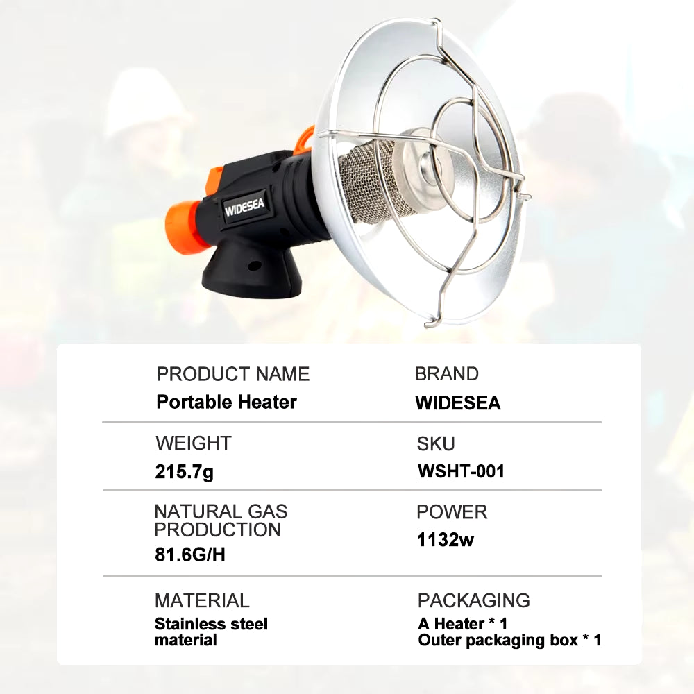 Camping Heater Portable Stainless Steel Fireplace for Winter Outdoor Stove Hiking Gas Burner Heating Survival Equipment