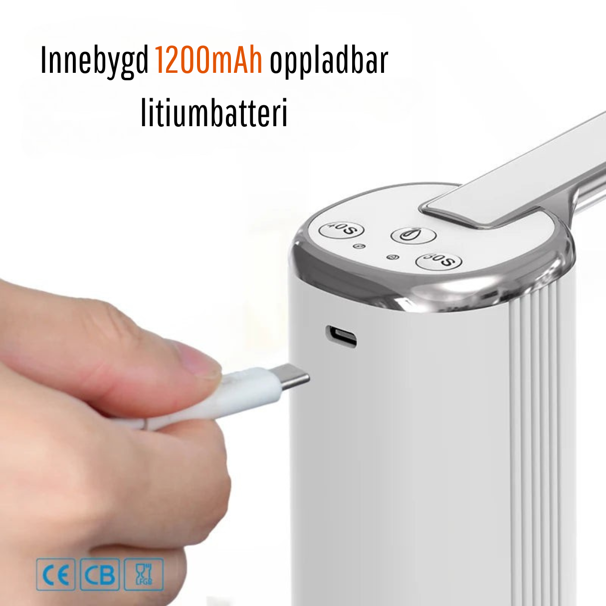 Elektrisk vanndispenser til flaske