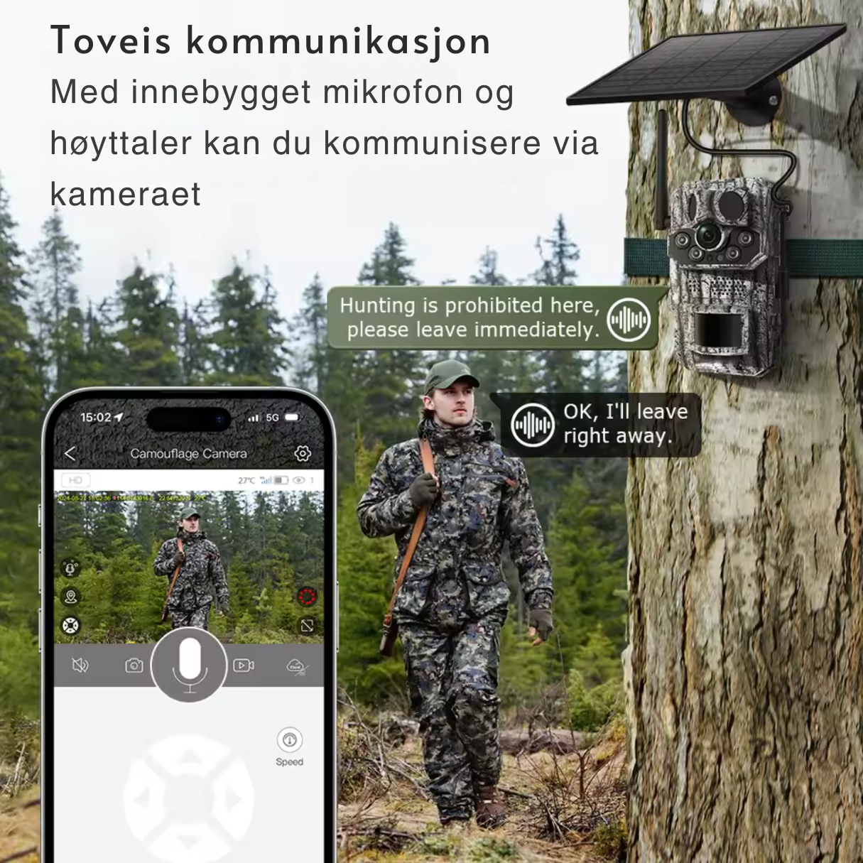 Witsectech 4G LTE viltkamera med solcellepanel