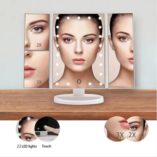 Sminkespeil med LED-lys