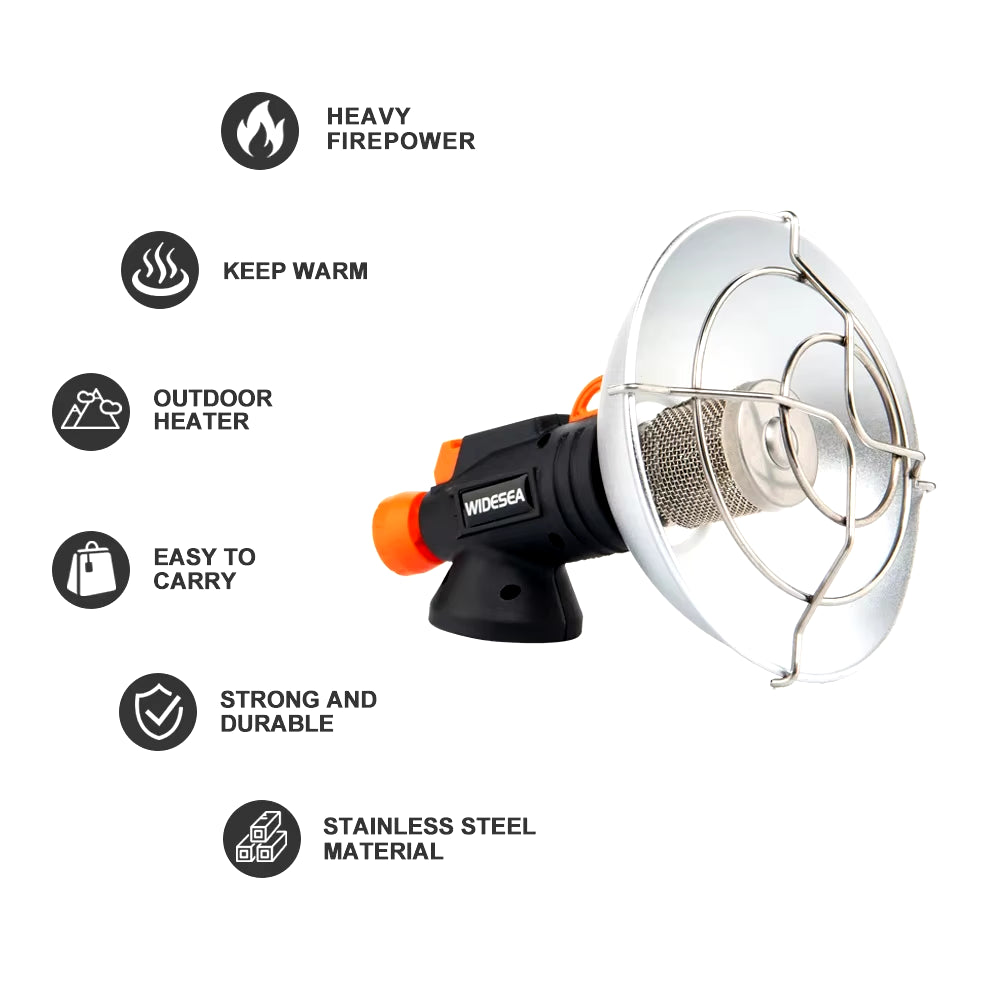 Camping Heater Portable Stainless Steel Fireplace for Winter Outdoor Stove Hiking Gas Burner Heating Survival Equipment